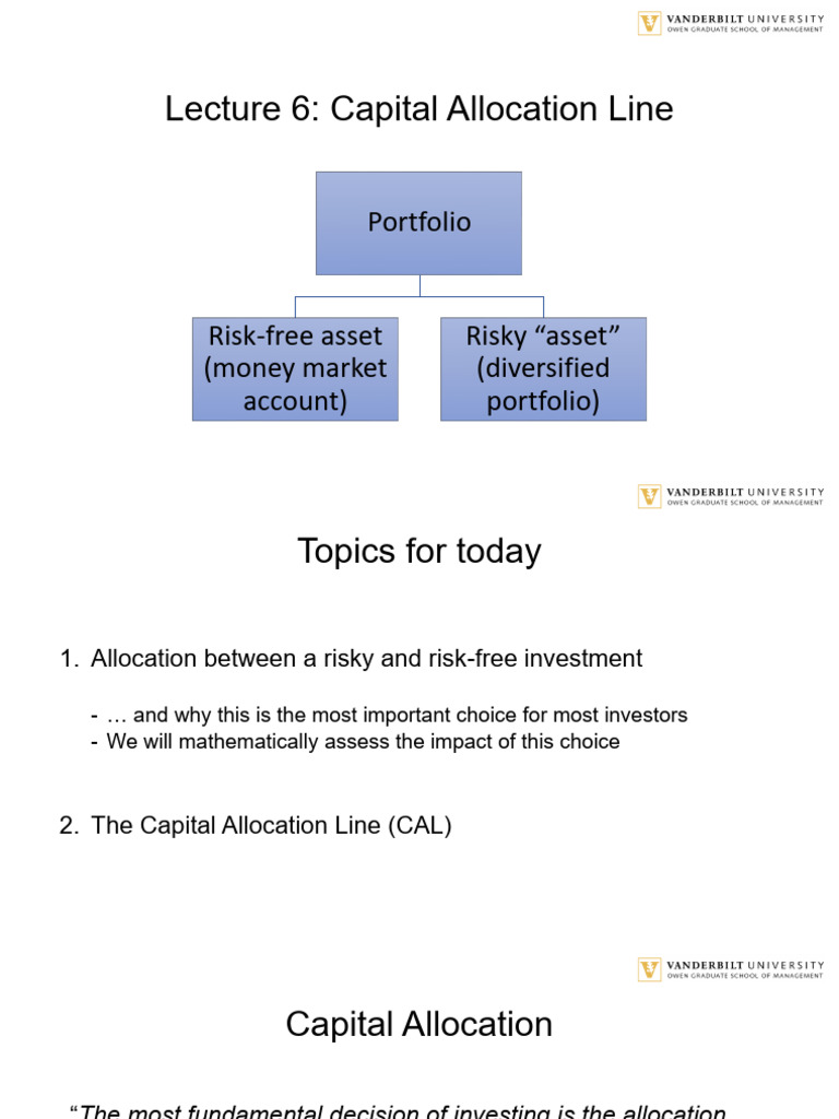 Understanding the Capital Allocation Line | PDF | Financial Risk | Risk ...