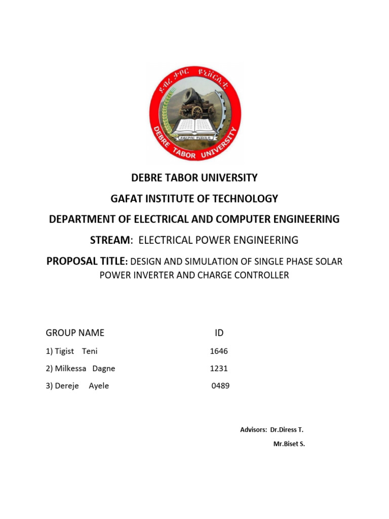 Semster Project Proposal | PDF | Power Inverter | Electric Power