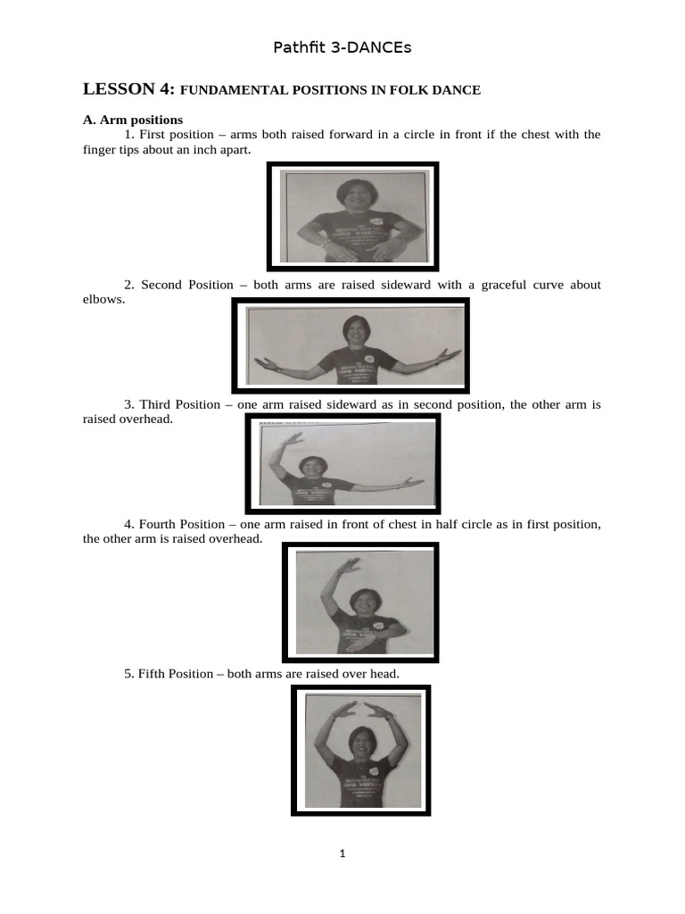 Folk Dance Fundamental Positions Guide | PDF