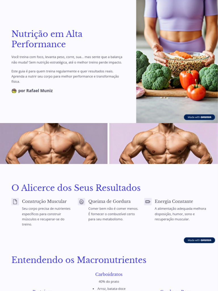 Nutrição Estratégica para Performance | PDF | Nutrientes | Músculo