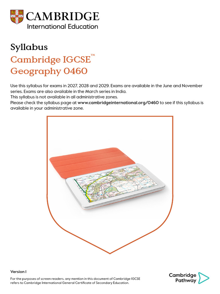 Cambridge IGCSE Geography Syllabus 2027 | PDF | Volcano | Coast