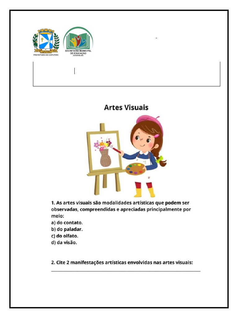 Avaliação de Artes - 2º Ano Caputira | PDF
