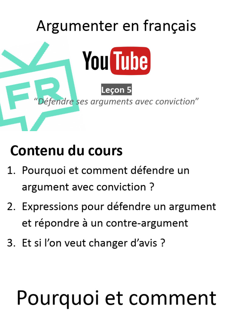 Défendre ses arguments avec conviction | PDF