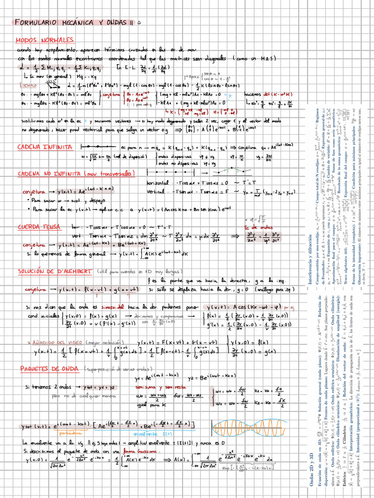 Formulario Final Mecanica | PDF