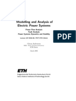 Modelling and Analysis of Electric Power Systems