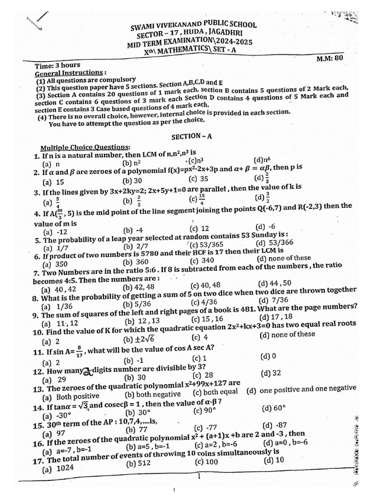 Class - 10th | PDF