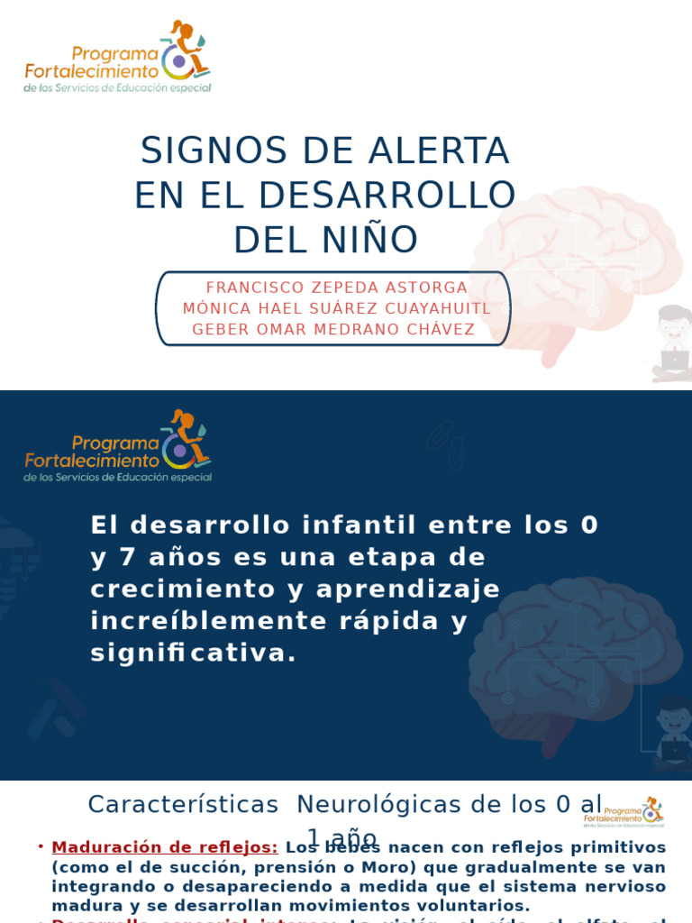 Signos de Alerta en El Desarrollo Del Niño DIplomado | PDF | Atención ...