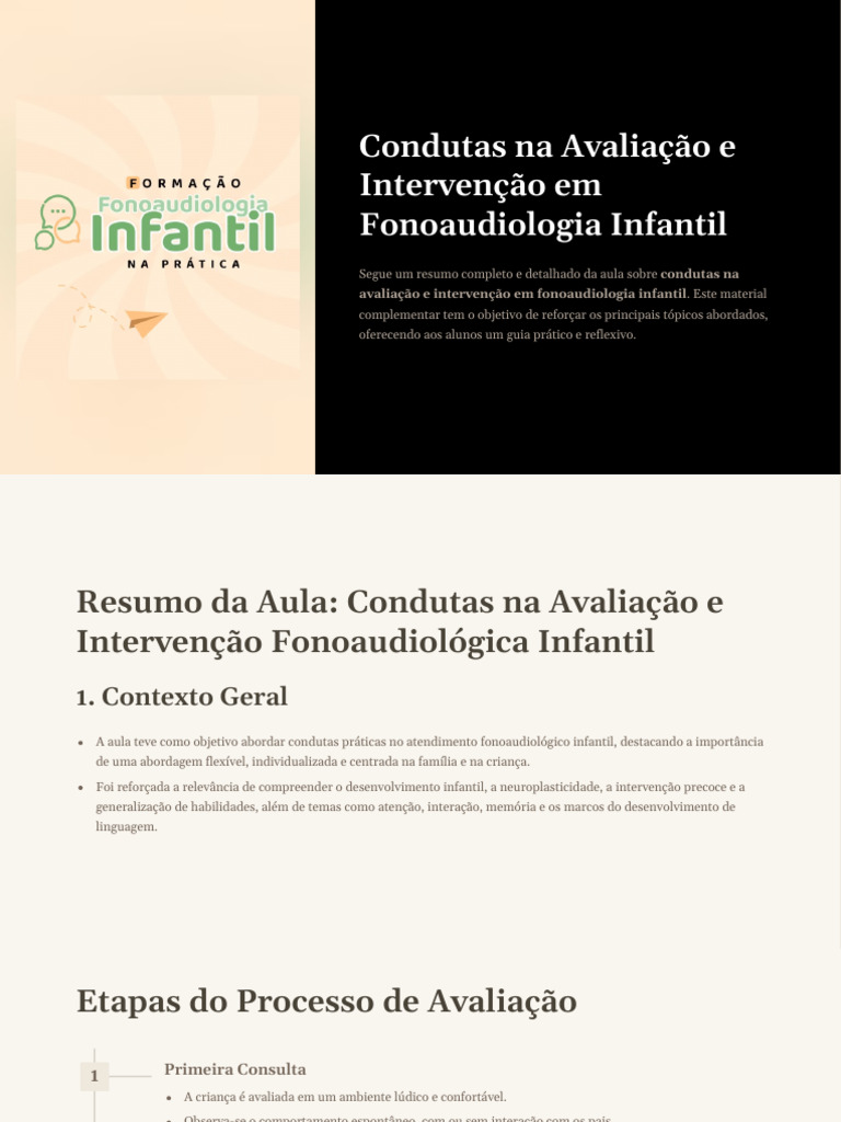 Condutas em Fonoaudiologia Infantil | PDF | Autismo | Família