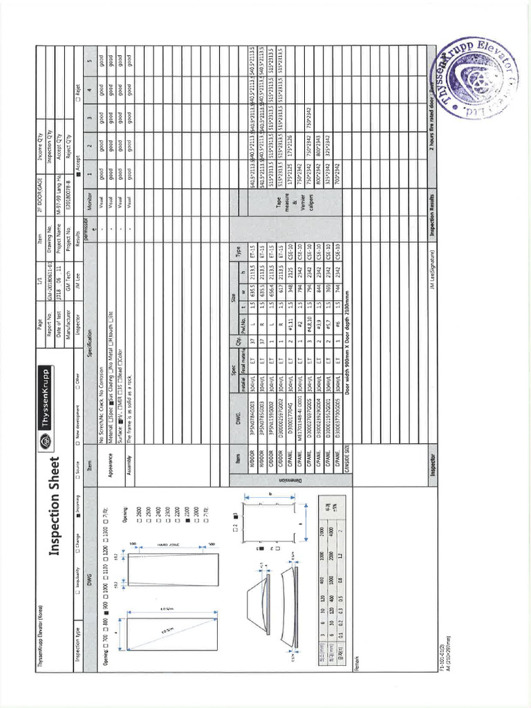 Inspection Sheet Feb.22 | PDF