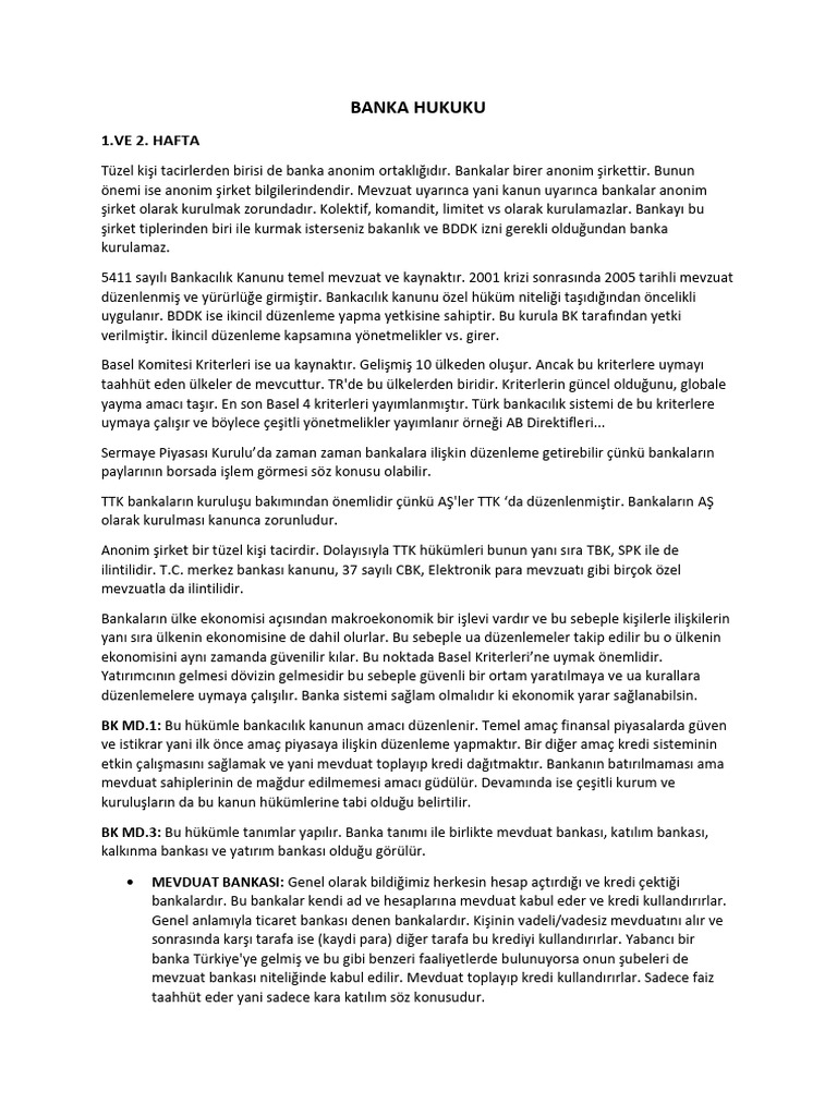 Banka Hukuku | PDF