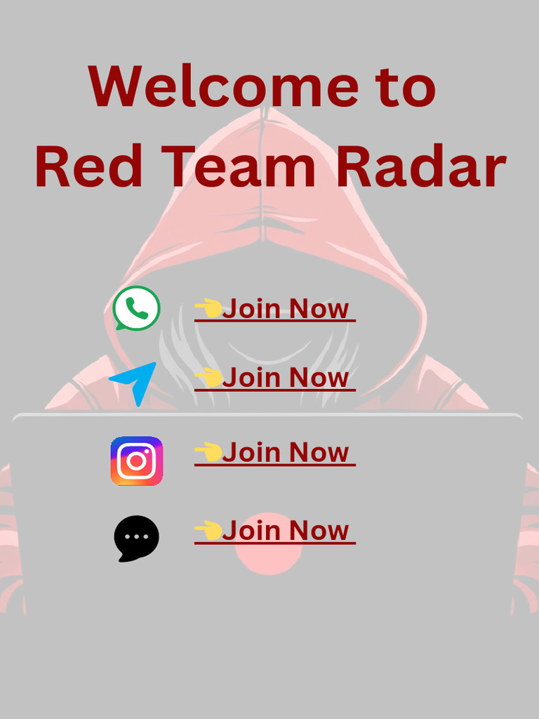 Join Red Team Radar Community | PDF