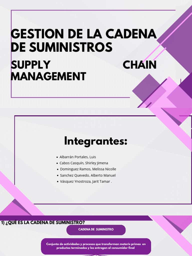 Gestión Eficiente de la Cadena de Suministro | PDF | Logística ...