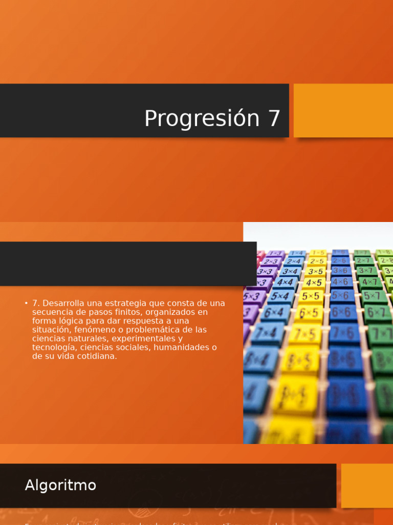 Progresión 7 | PDF | Algoritmos | Informática