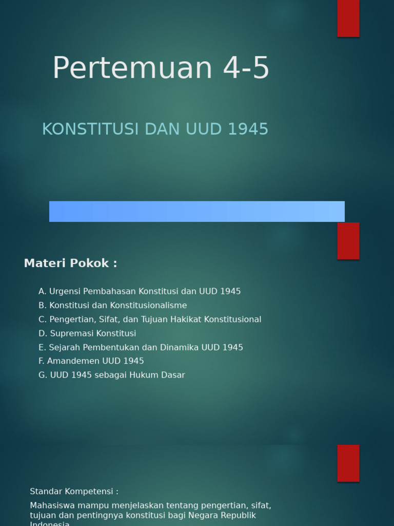 Urgensi dan Fungsi UUD 1945 di Indonesia | PDF