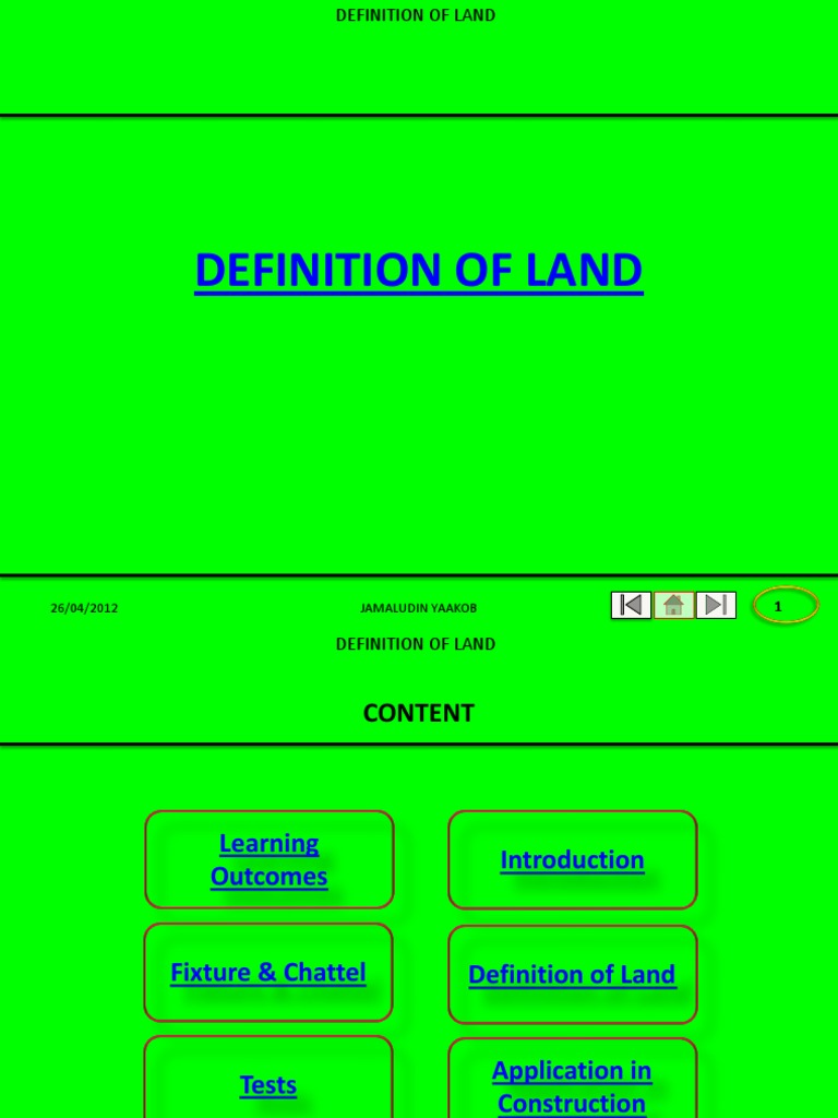 Definition of Land PDF