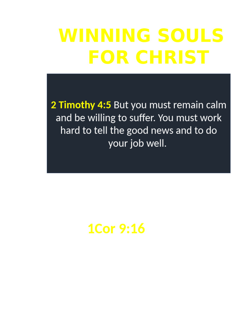Winning Souls | PDF | Born Again | Spirituality