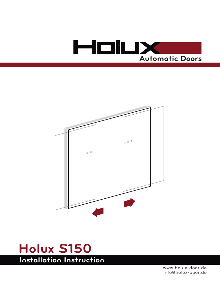 Holux S150 Manual Installation - EN.12.04032019 | PDF | Door | Electricity