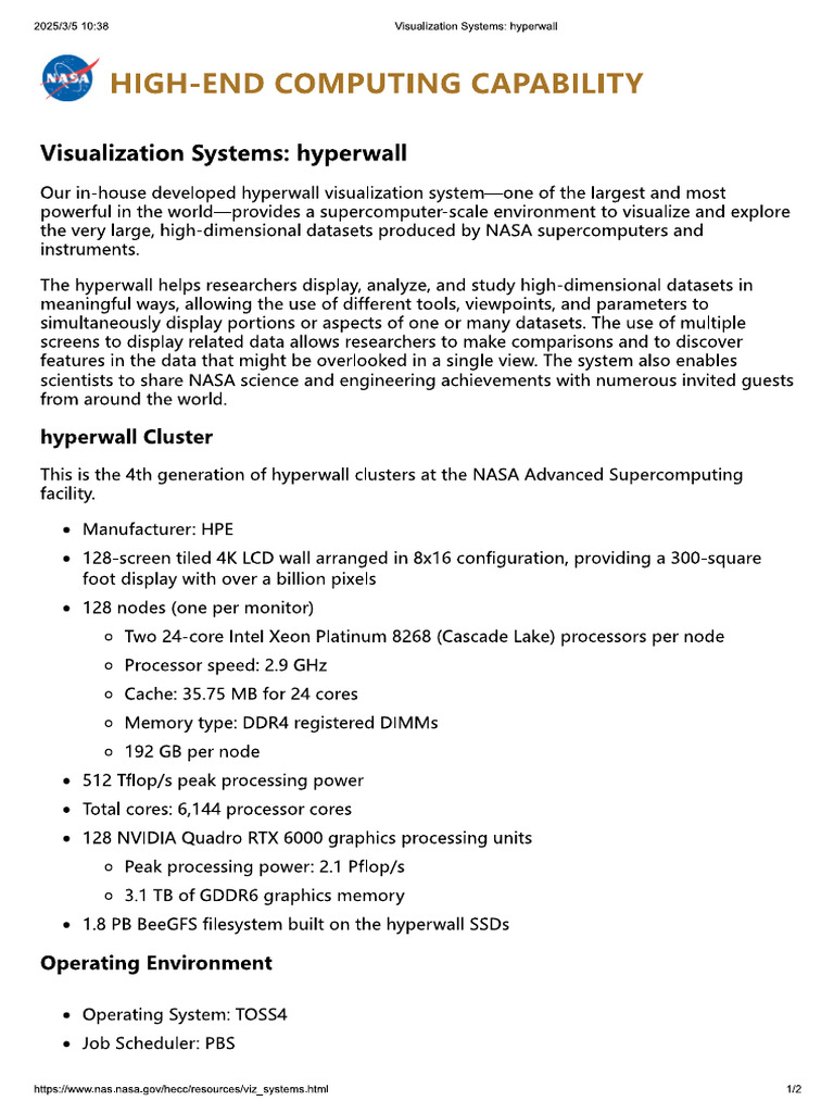 NASA Hyperwall | PDF