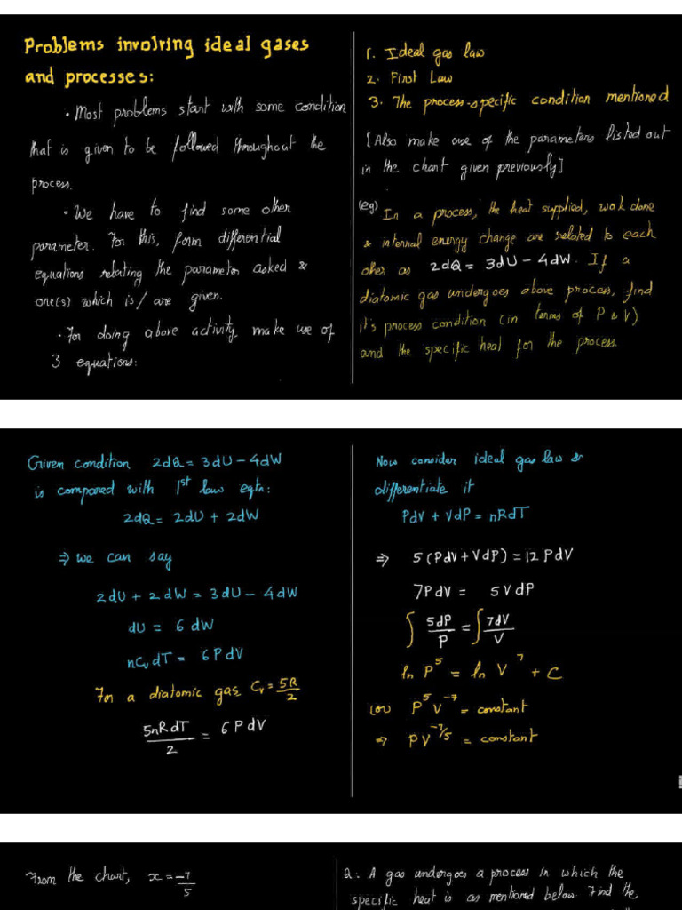 Thermo and Kinetic Theory Problems | PDF