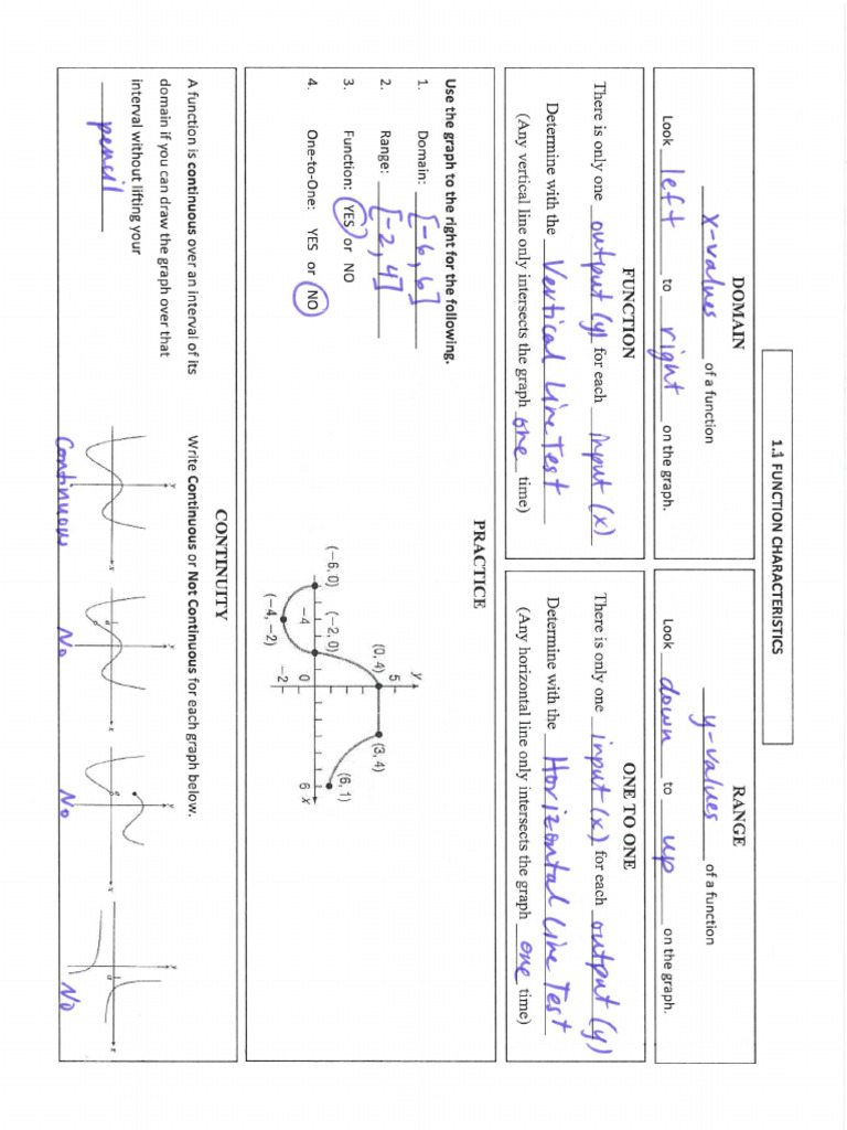 1 1+Function+Characteristics+KEY | PDF