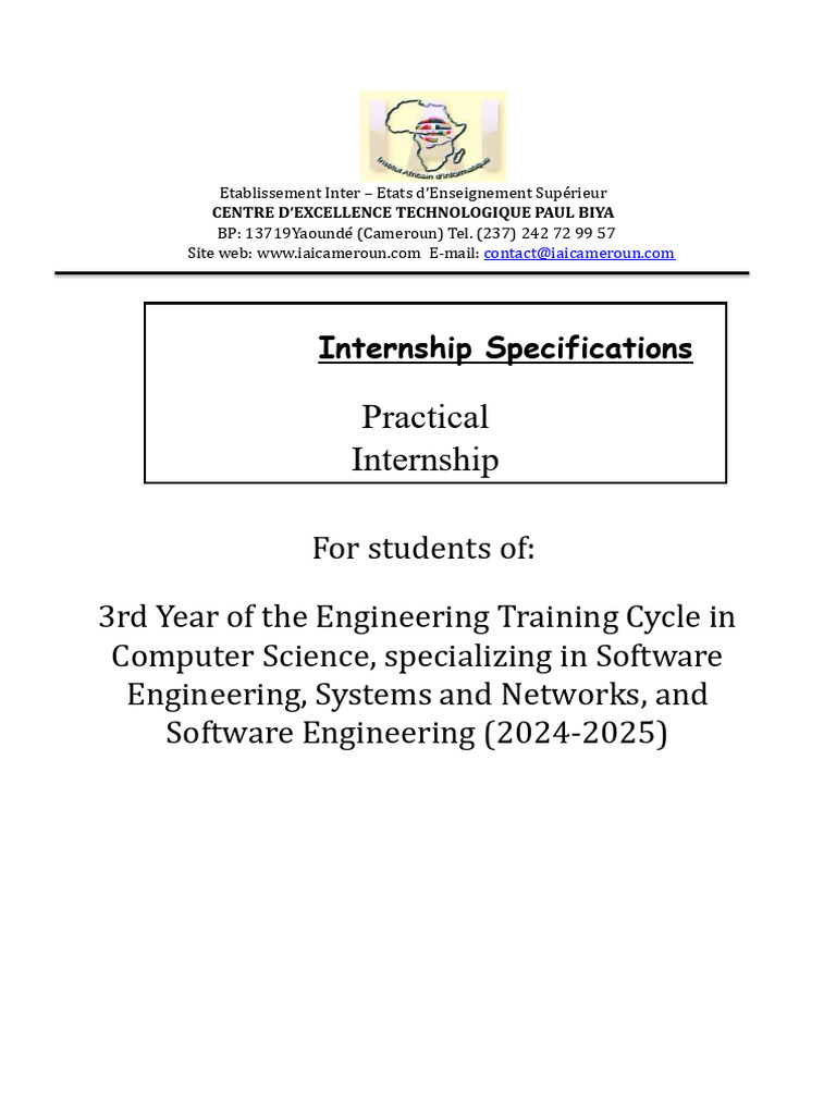 Internship Guidelines for Software Engineering | PDF | Unified Modeling ...