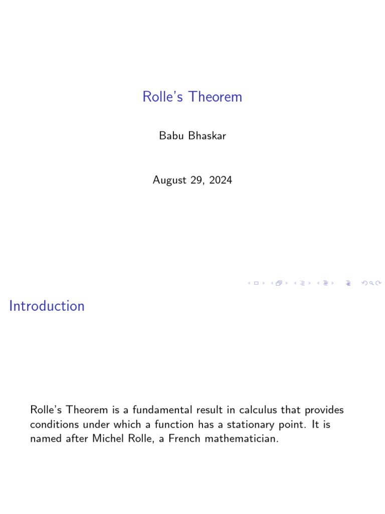 Understanding Rolle's Theorem | PDF | Derivative | Trigonometric Functions