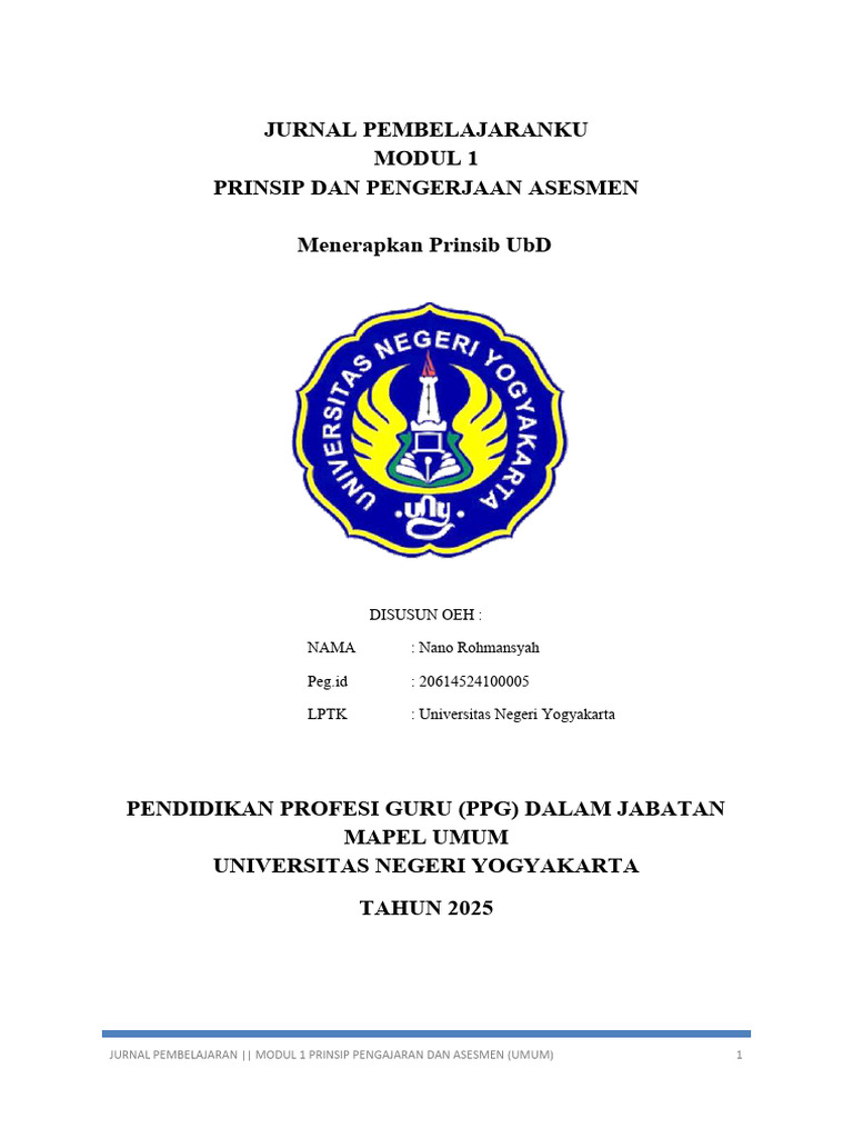 Prinsip Pembelajaran dan Asesmen UbD | PDF