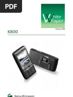 Download Sony Ericsson K800K800i Whitepaper R1A by Sonu Rai SN914740 doc pdf