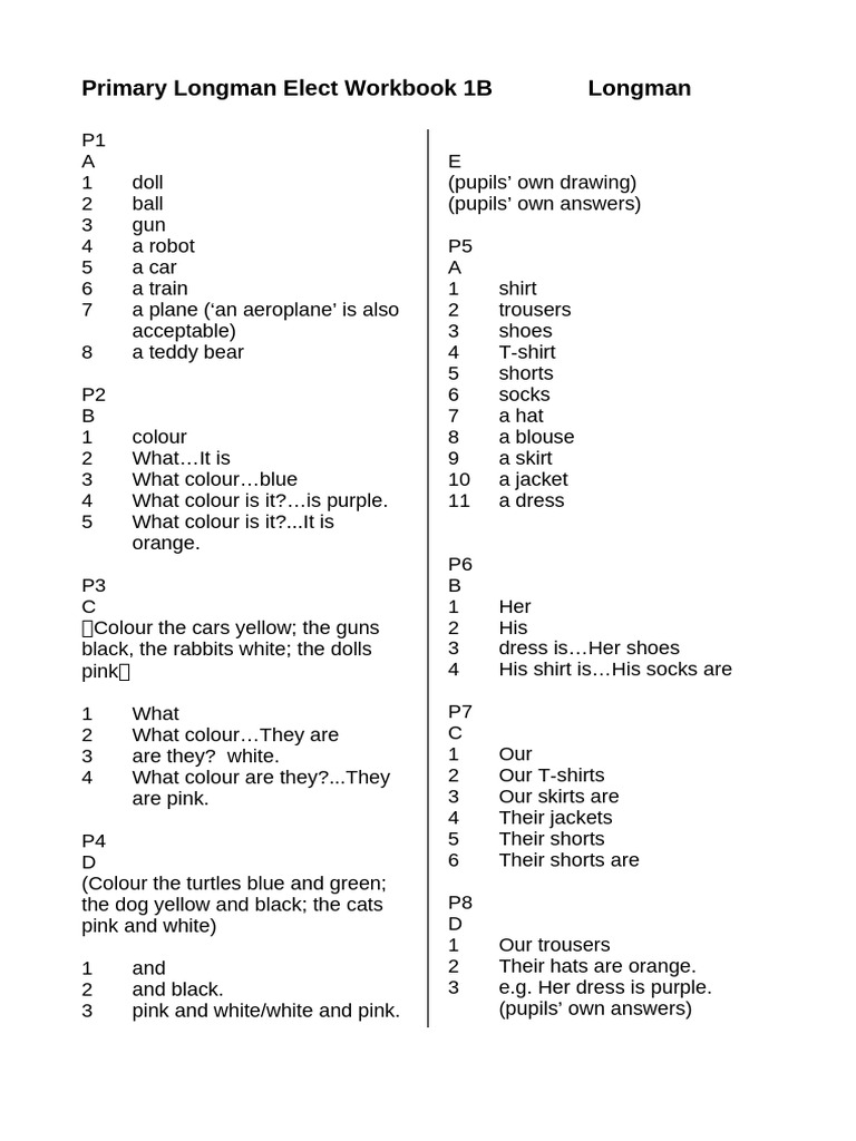 Longman Elect Workbook 1B Overview | PDF | Fashion | Clothing