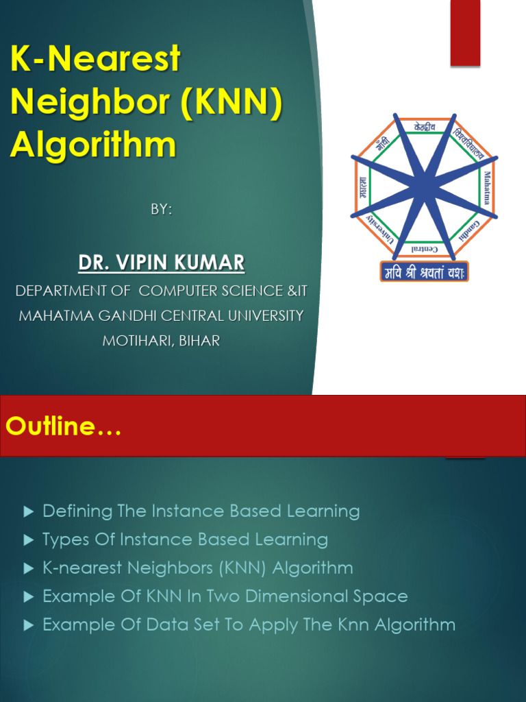 K-Nearest Neighbor Algorithm Explained | PDF | Algorithms | Machine ...
