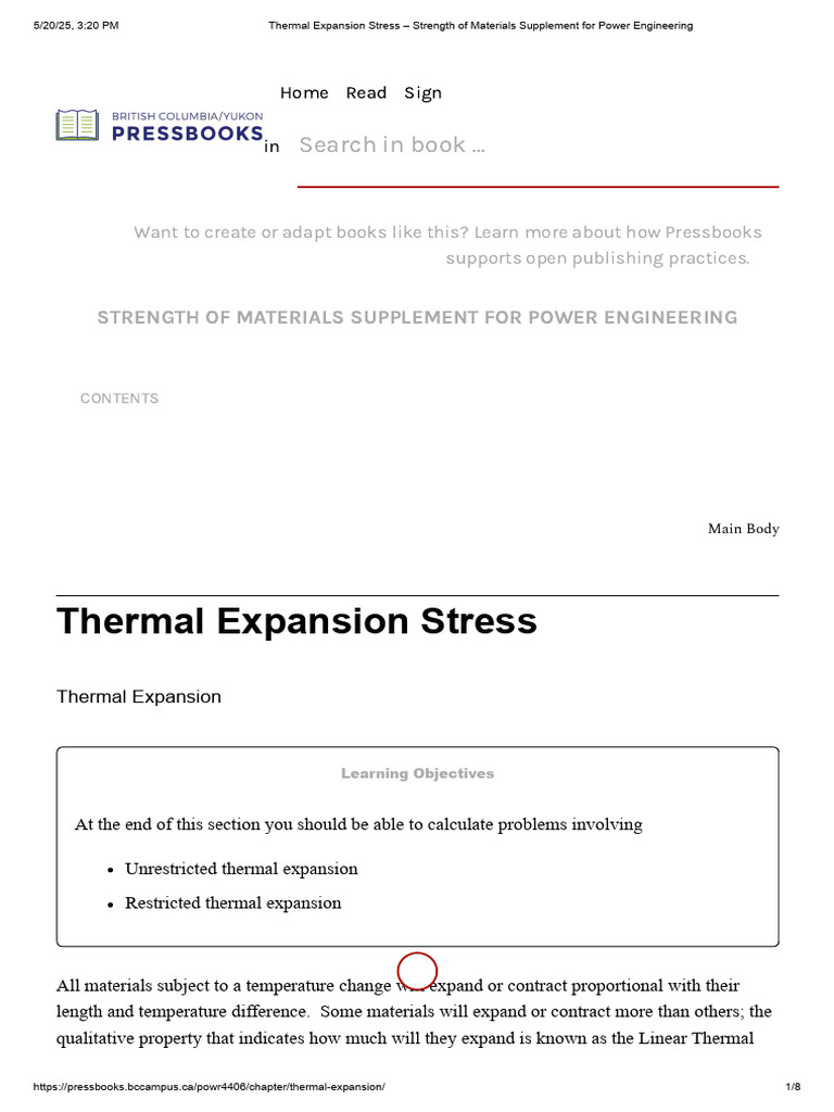 Thermal Expansion Stress in Engineering | PDF | Thermal Expansion ...