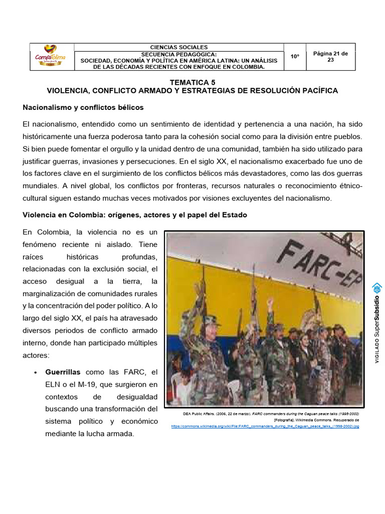Violencia y Conflicto en Colombia: Análisis | PDF | Colombia