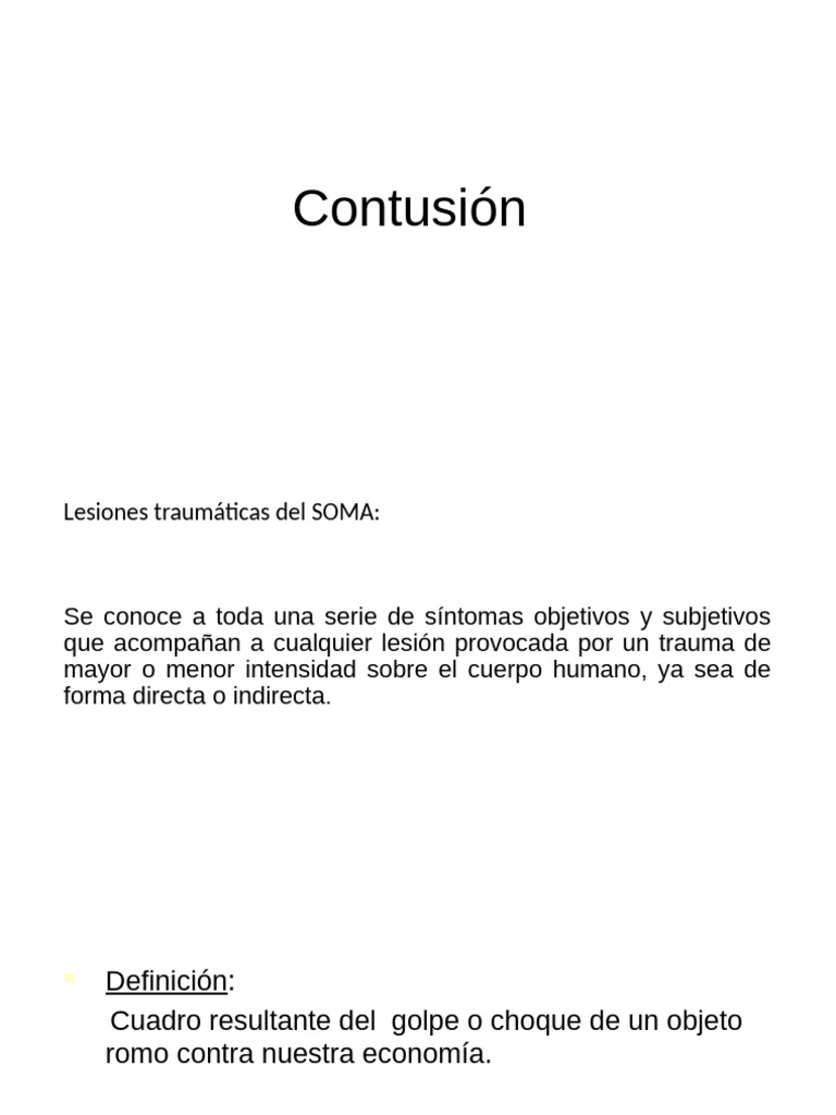 Contusión | PDF