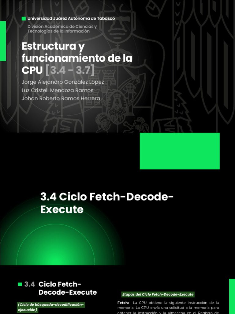 Estructura y Funcionamiento de la CPU | PDF | Unidad Central de ...