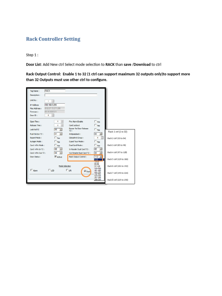 Rack Controller Configuration Manual | PDF