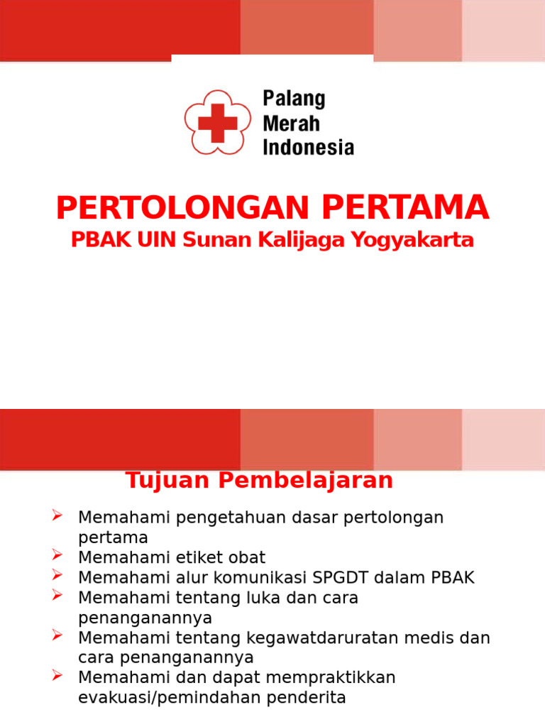 Panduan Pertolongan Pertama PBAK UIN | PDF