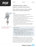 TM411 Manual for Hygienic Thermometers | PDF | Calibration | Temperature