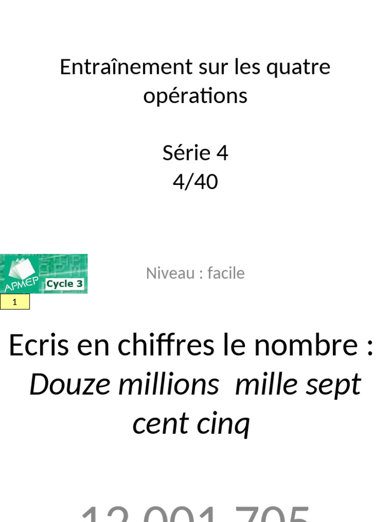 C3 Entrainement4Operations 4 | PDF