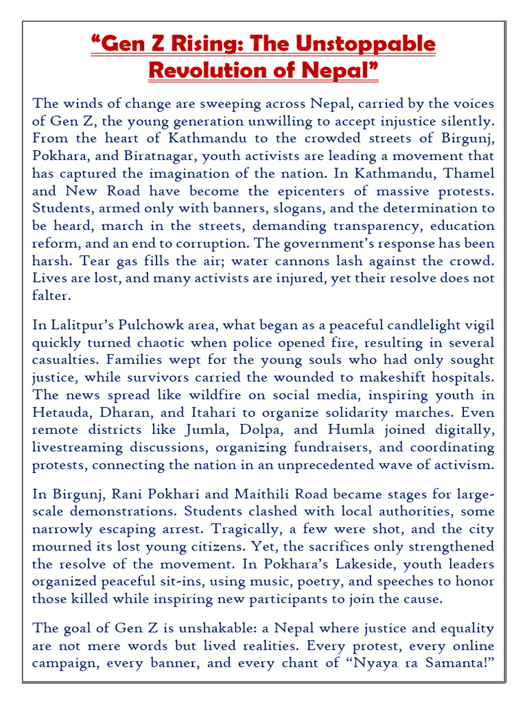 Gen Z Rising | PDF | Social Conflict | Conflicts