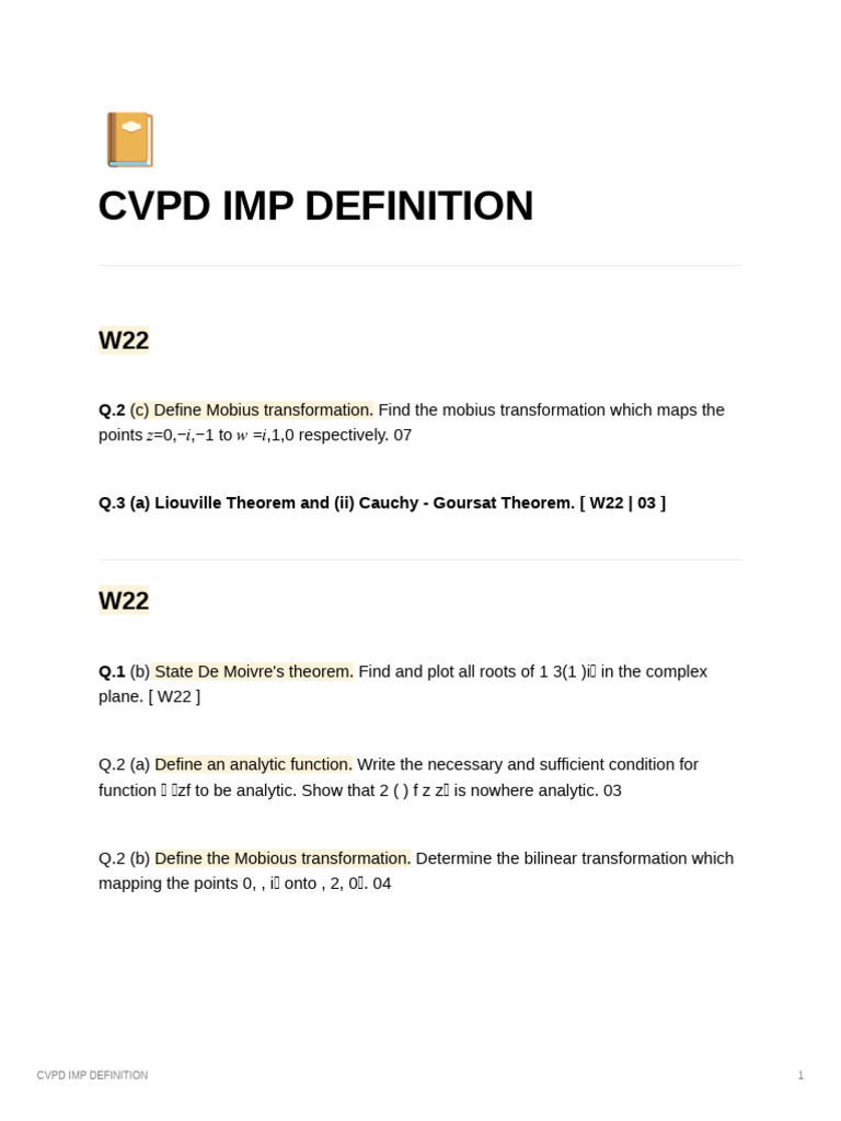CVPD Imp Definition | PDF