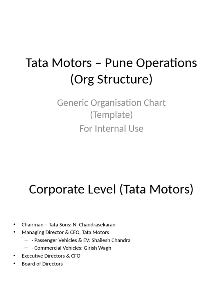 Tata Motors Pune Operations Structure | PDF