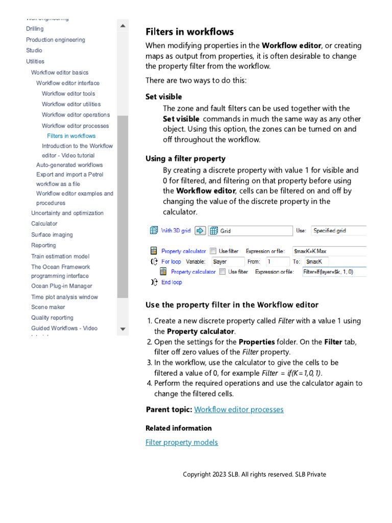 Filters in Workflows | PDF