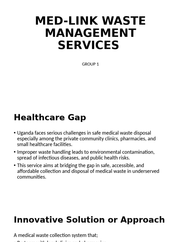 Uganda Medical Waste Management Solutions | PDF | Waste | Waste Management
