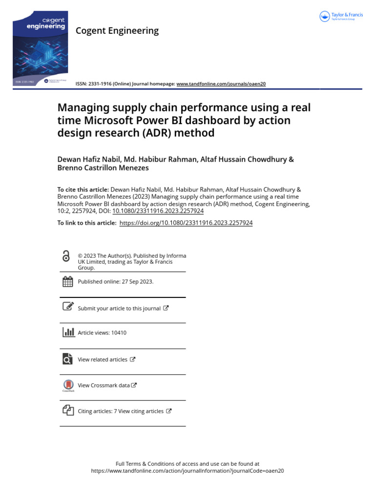 Real-Time Supply Chain Dashboard Insights | PDF | Data Warehouse | Metadata