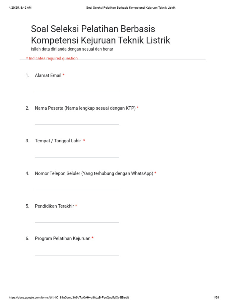 Soal Seleksi Teknik Listrik 2023 | PDF