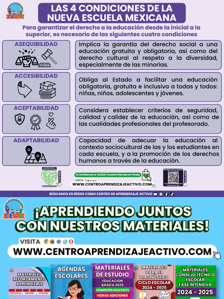 4 Condiciones de la Nueva Escuela Mexicana | PDF