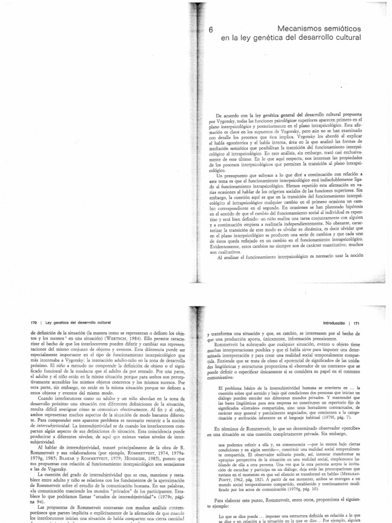 Vygotsky Y La Formacion Social de La Mente-Wertsch James V | PDF