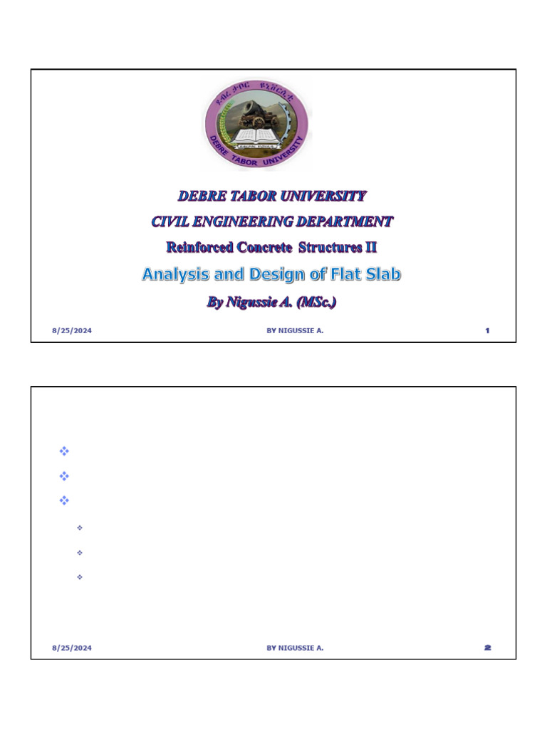 Analysis and Design of Flat Slabs | PDF | Beam (Structure) | Reinforced ...