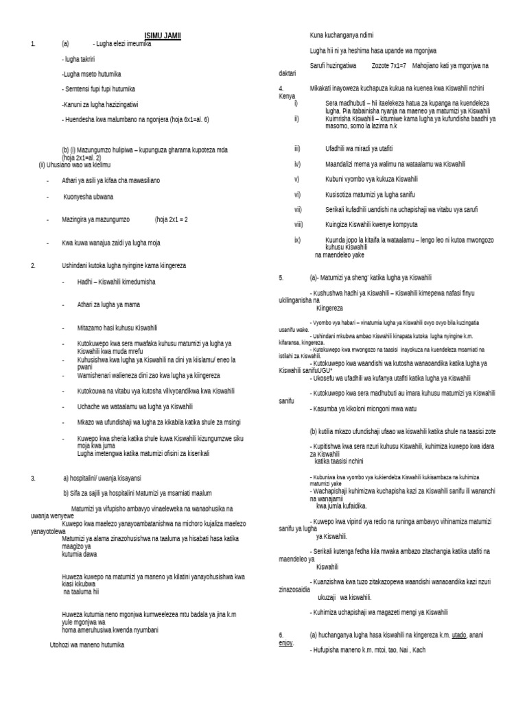 Isimu Jamii ANS | PDF