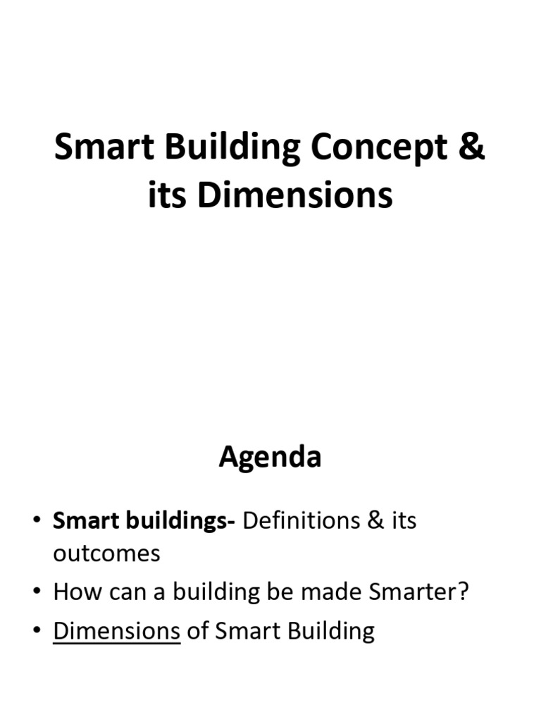 Smart Building Concept Its Dimensions | PDF | Building Automation ...